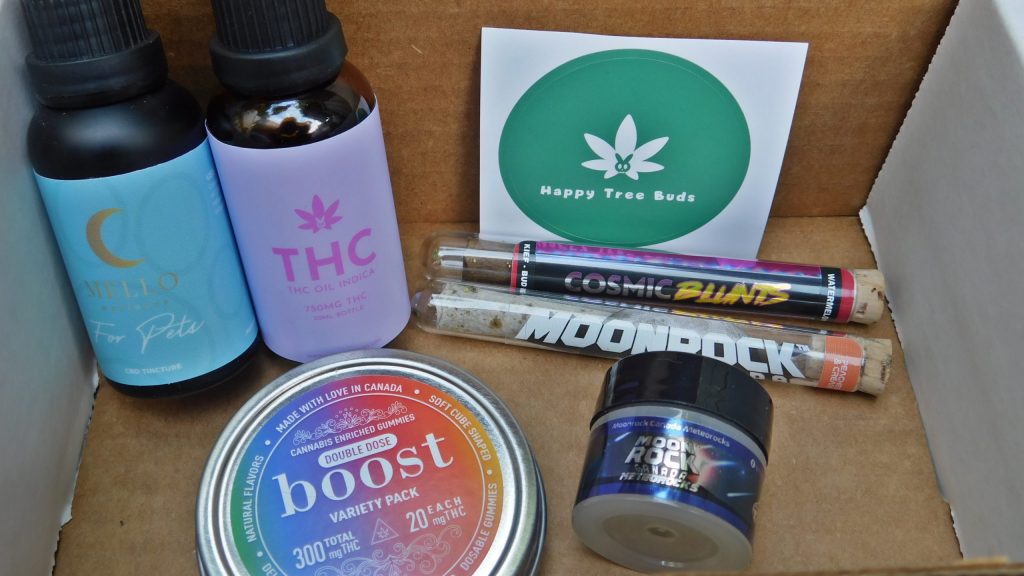 Happy Tree Buds Mystery Box Product Review: Gummies, Flower & more!