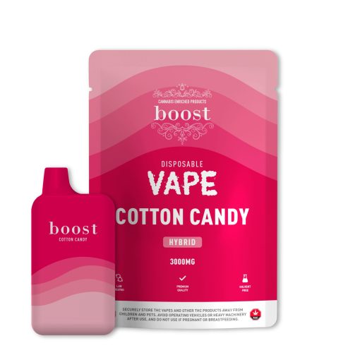 Boost Disposable THC Vape Cartridges – Cotton Candy 3g