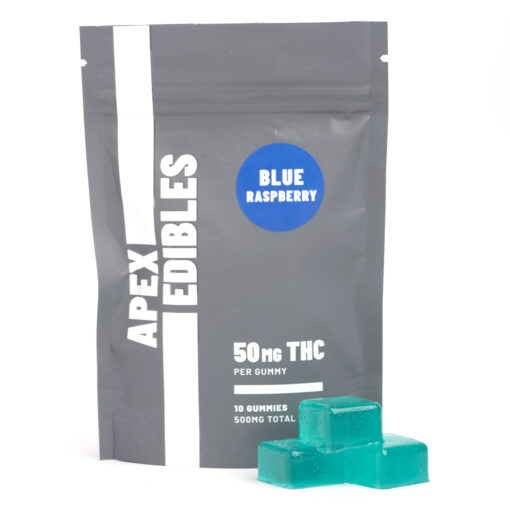 ApexEdibles Blue Raspberry Gummies 500MG THC