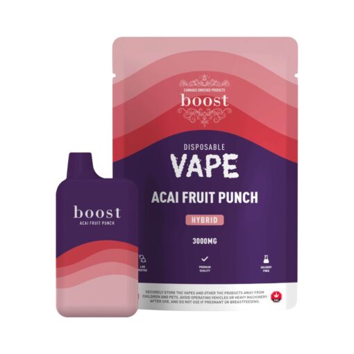 Boost Disposable THC Vape Cartridges – Acai Fruit Punch 3g