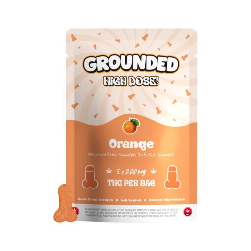 Grounded High Dose Cocks – Orange 1000mg Gummies